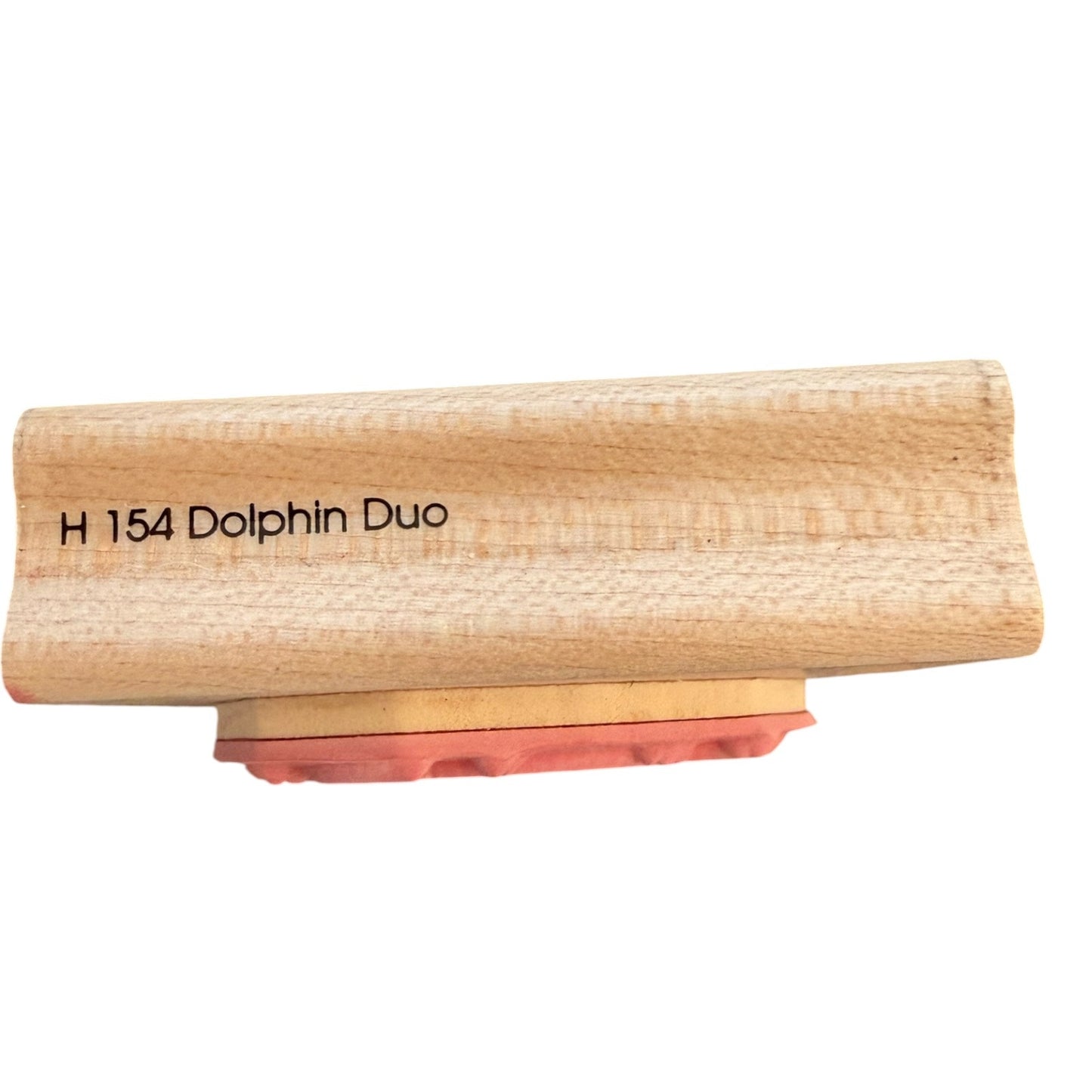 Jrl Design Rare Vintage H154 Dolphin Duo Ocean Marine Dolphins Rubber Stamp