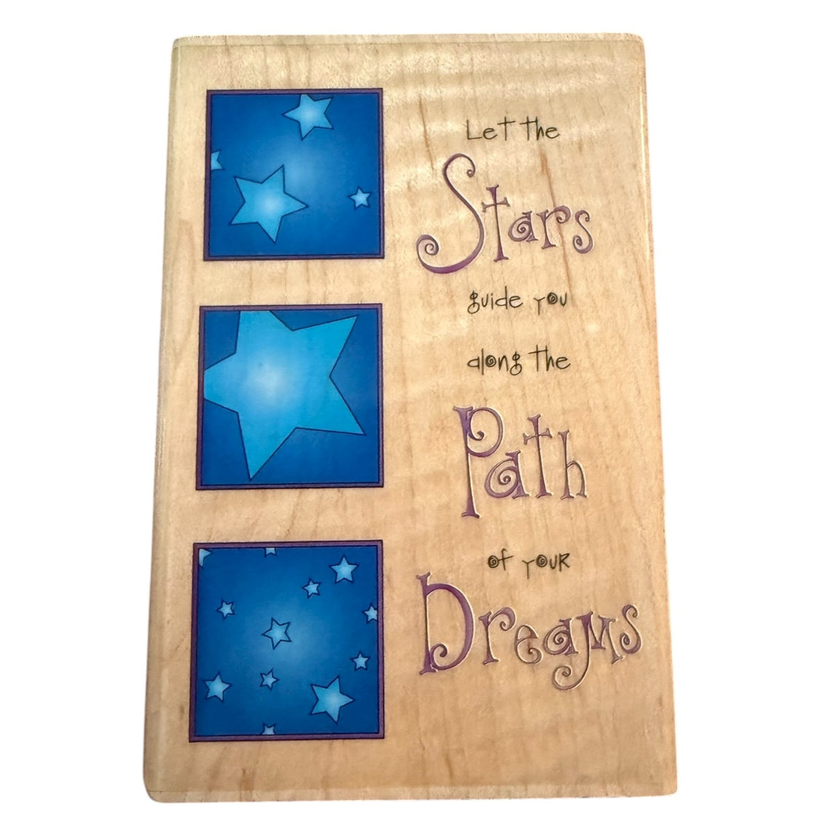 Inkadinkado Swirly 8664 Let The Stars Guide You Rubber Stamp