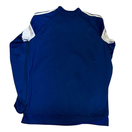 Adidas Boys Blue Zip Front Track Jacket Size Large 14/16 AP5436