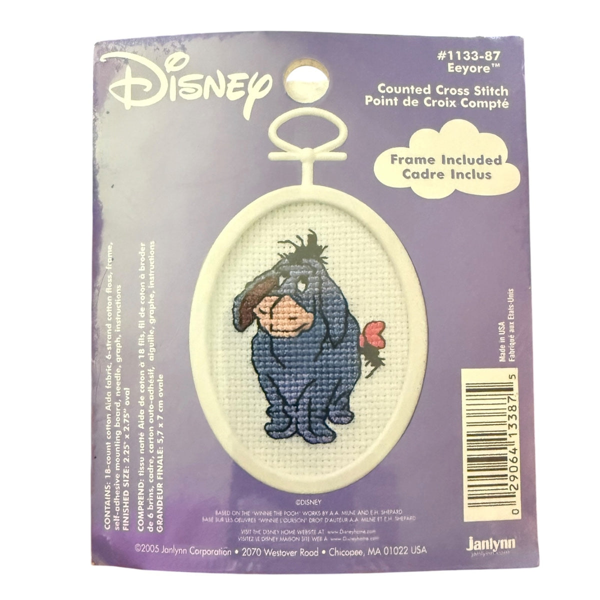 Disney Janlynn Eeyore Pooh & Friends 2005 Cross Stitch 1133-87