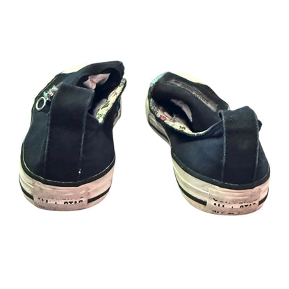 Converse All Star Black Gamer Pouch Slip On Sneakers Size 3