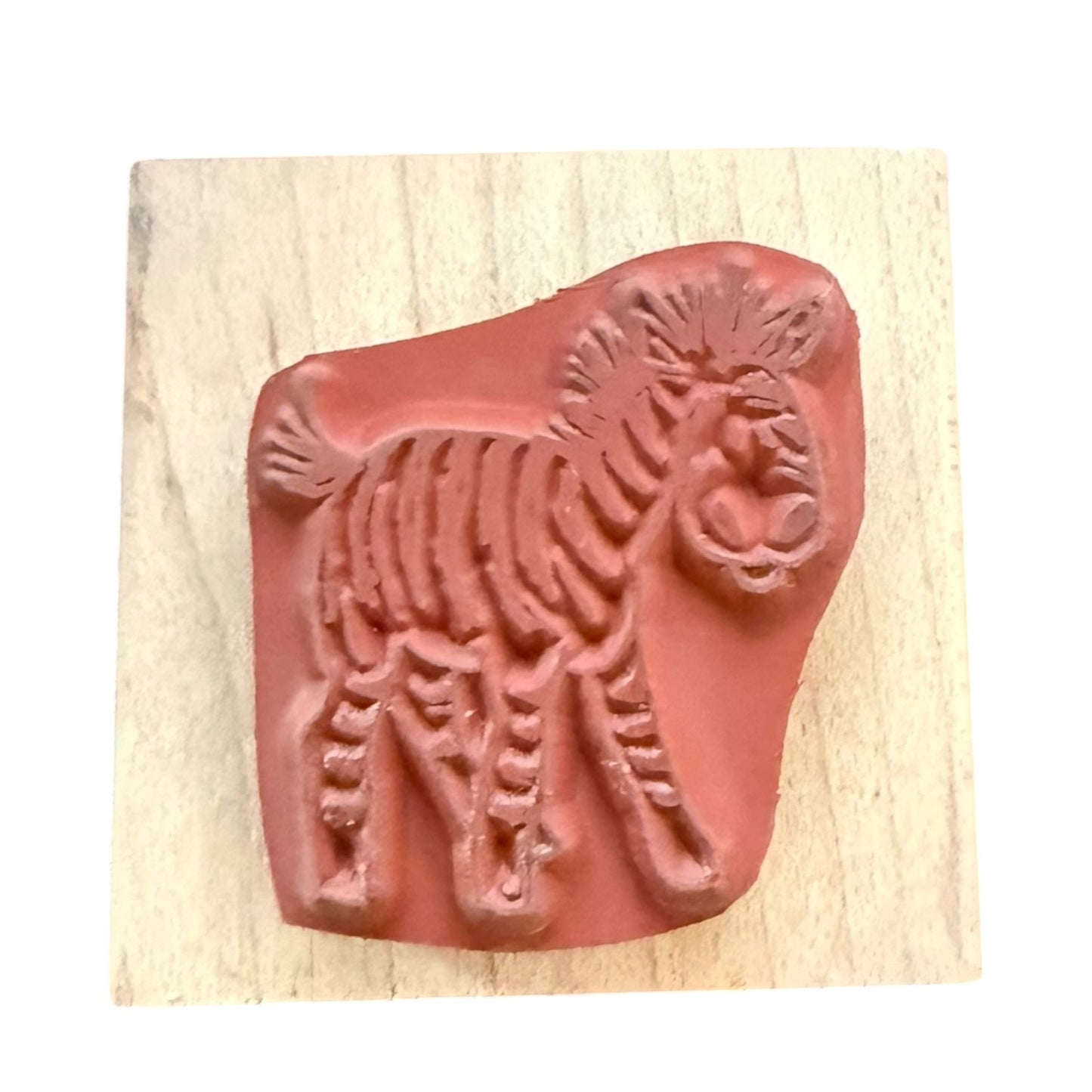Judith Single Zebra Standing Crafting D44 Rubber Stamp