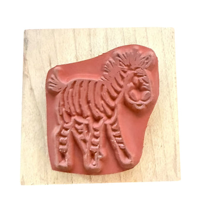 Judith Single Zebra Standing Crafting D44 Rubber Stamp