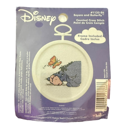 Disney Janlynn Pooh & Friends Eeyore and Butterfly 2005 Cross Stitch 1133-86