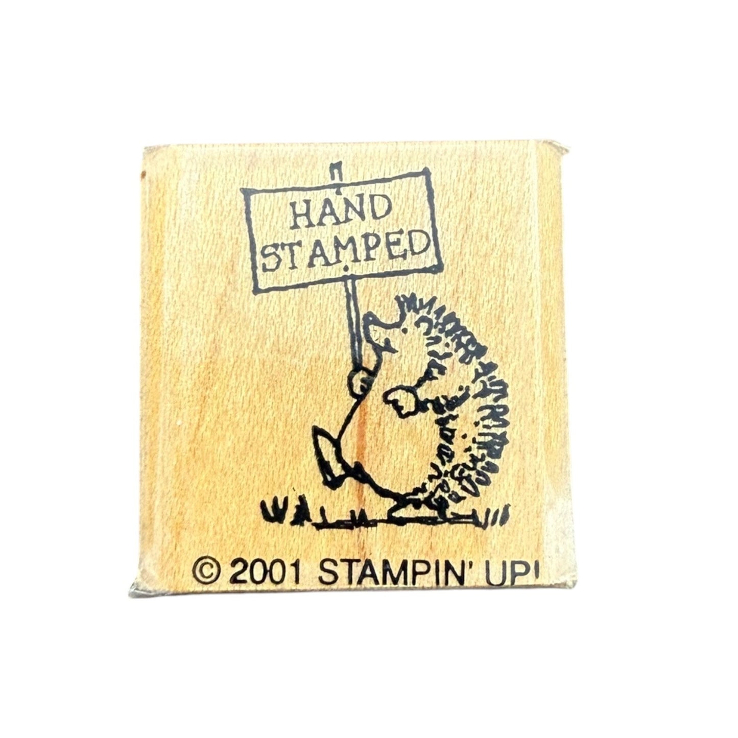 Stampin' Up! 2001 Stand Stamped Hedgehog Small Rubber Stamp