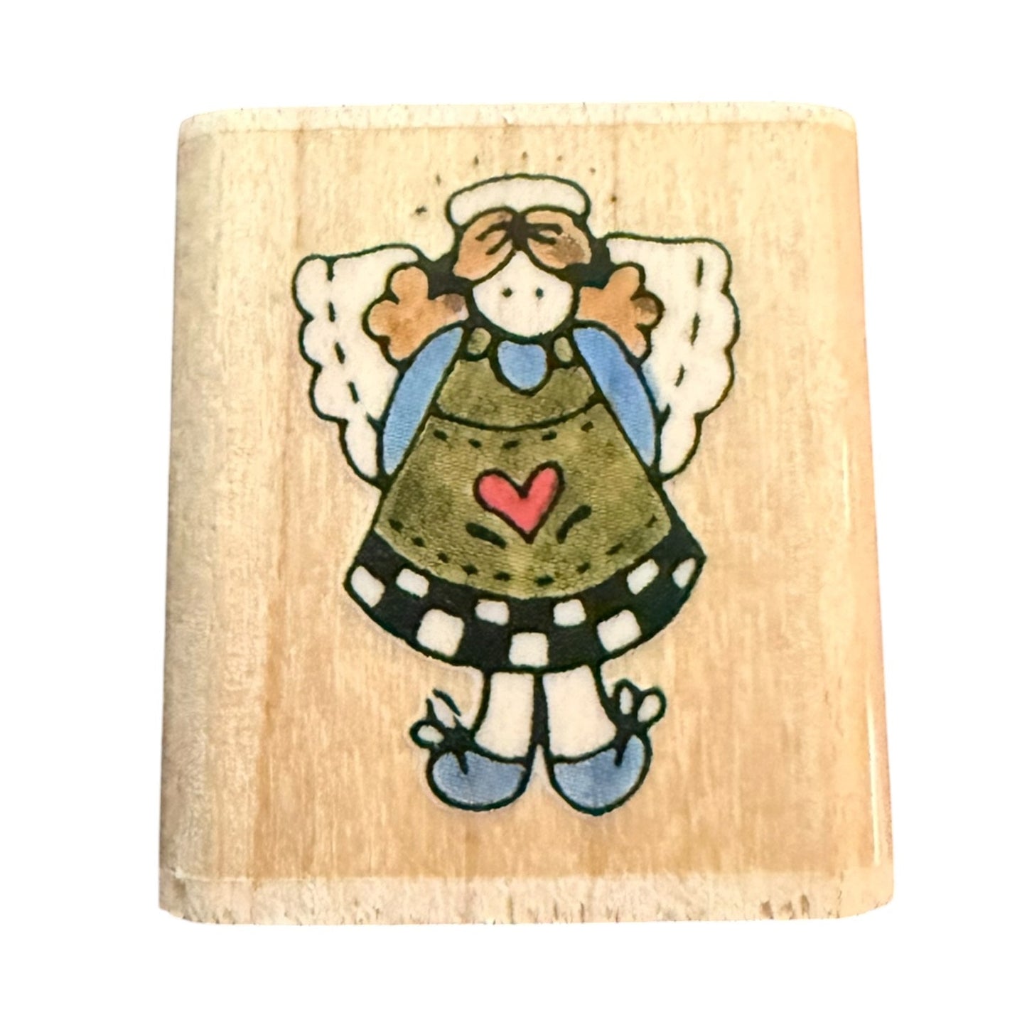 Penny Black 1995 Angel Christmas Folk Art 546A Mini Rubber Stamp