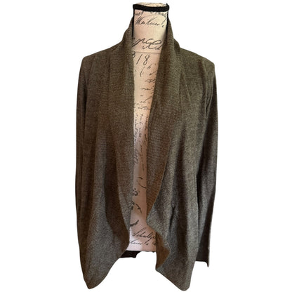 Max & Mia Olive Green Draped Front Cardigan Sweater Size Medium