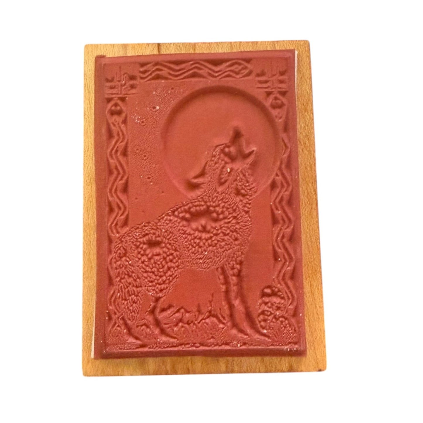 Comotion Vintage 1996 Coyote Moon 885 Rubber Stamp