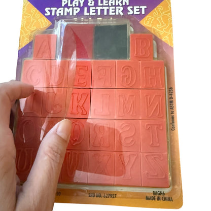 Crafts Mate Play & Learn Stamp Letter Set 2 Ink Pads 26 Stamps
