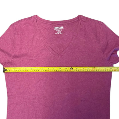 Kirkland Signature Pink Peruvian Pima Cotton V Neck Tee Shirt Size XL