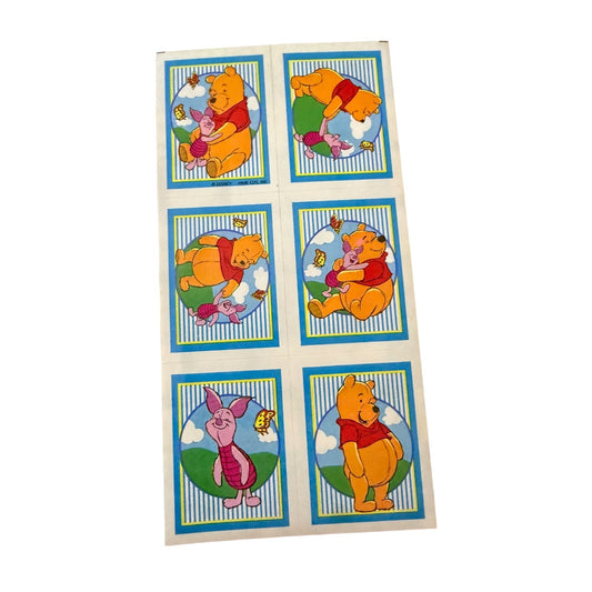 Hallmark Disney Vintage Winnie The Pooh & Piglet Single Sticker Sheet NEW