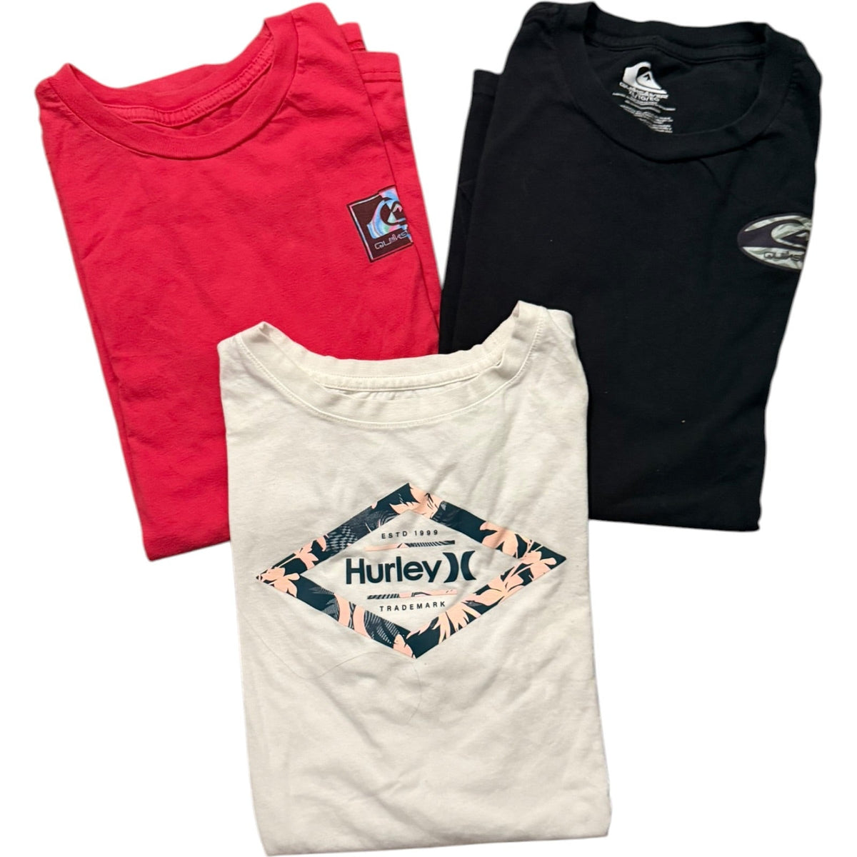 Hurley Quiksilver Boy's Shirt 3 Piece Lot Size XL 13/15