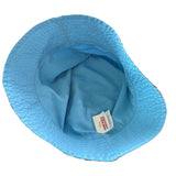 Disney Mickey Mouse blue interior of hat with a visible tag on a white background