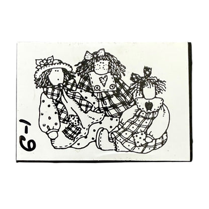 Stampin up! Wagon Journey Featuring 3 Rag Dolls Rubber Stamp
