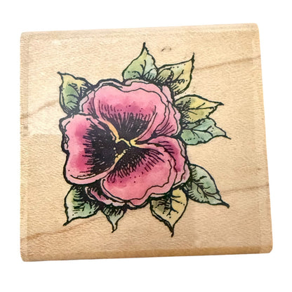 Penny Black Susan Winget 2000 Small Pansy Flower 1844D Rubber Stamp