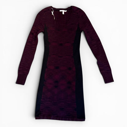 Victoria's Secret 2013 Pink Black Ribbed Long Sleeve Dress Small