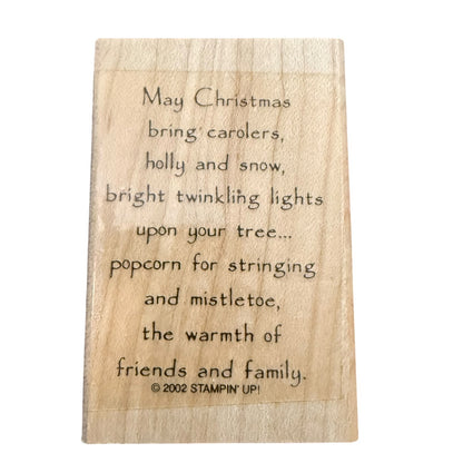 Stampin' Up! Vintage 2002 May Christmas Bring You Carolers Rubber Stamp