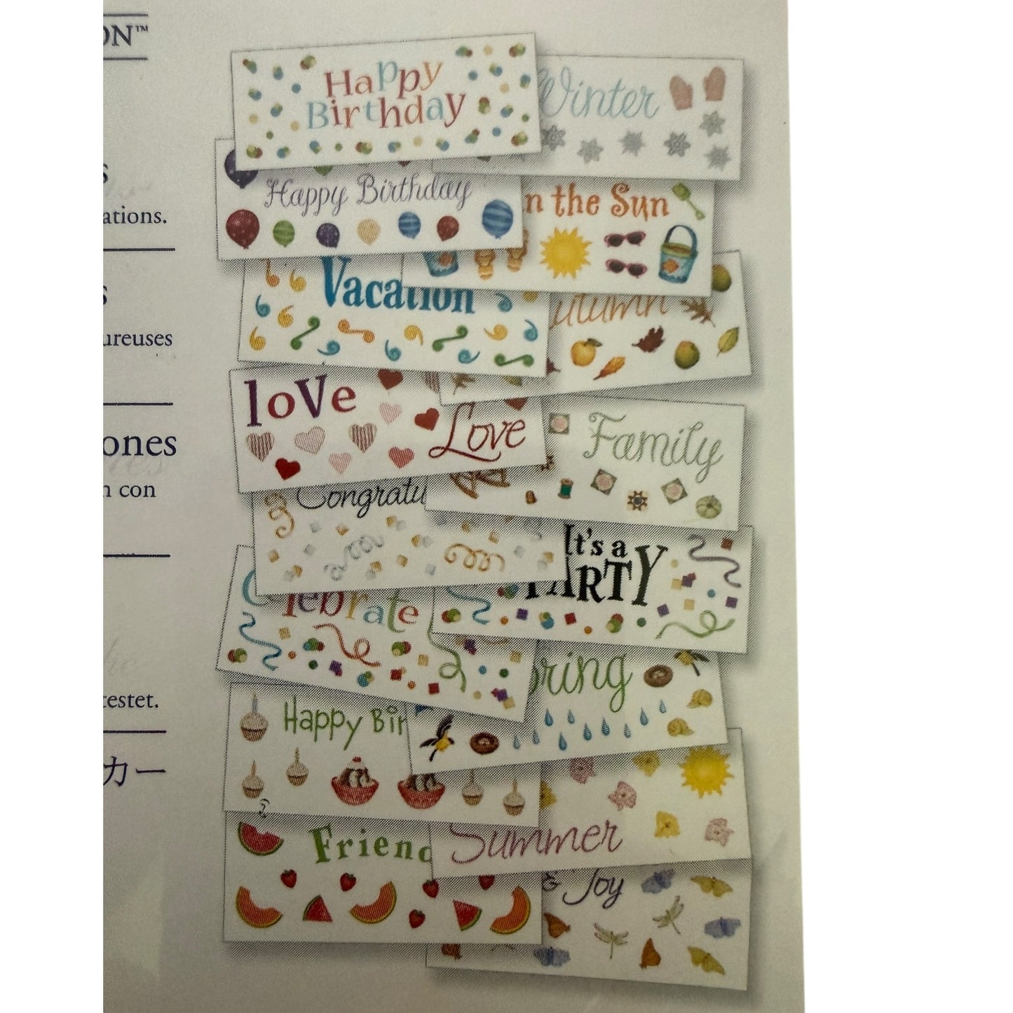 Creative Memories Vintage 2003 Seasons & Celebrations Stickers Collection