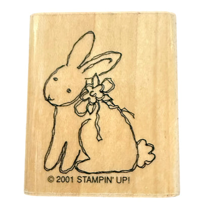 Stampin’ Up Easter Rabbit Bunny Vintage 2001 Rubber Stamp