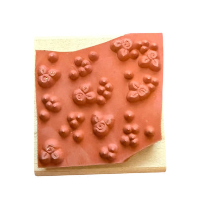 Stampin up! 2001 Beyond Basics Random Flower Rose Buds Rubber Stamp
