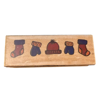 Westwater Enterprises Christmas Winter Mitten Hat Socks Rubber Stamp