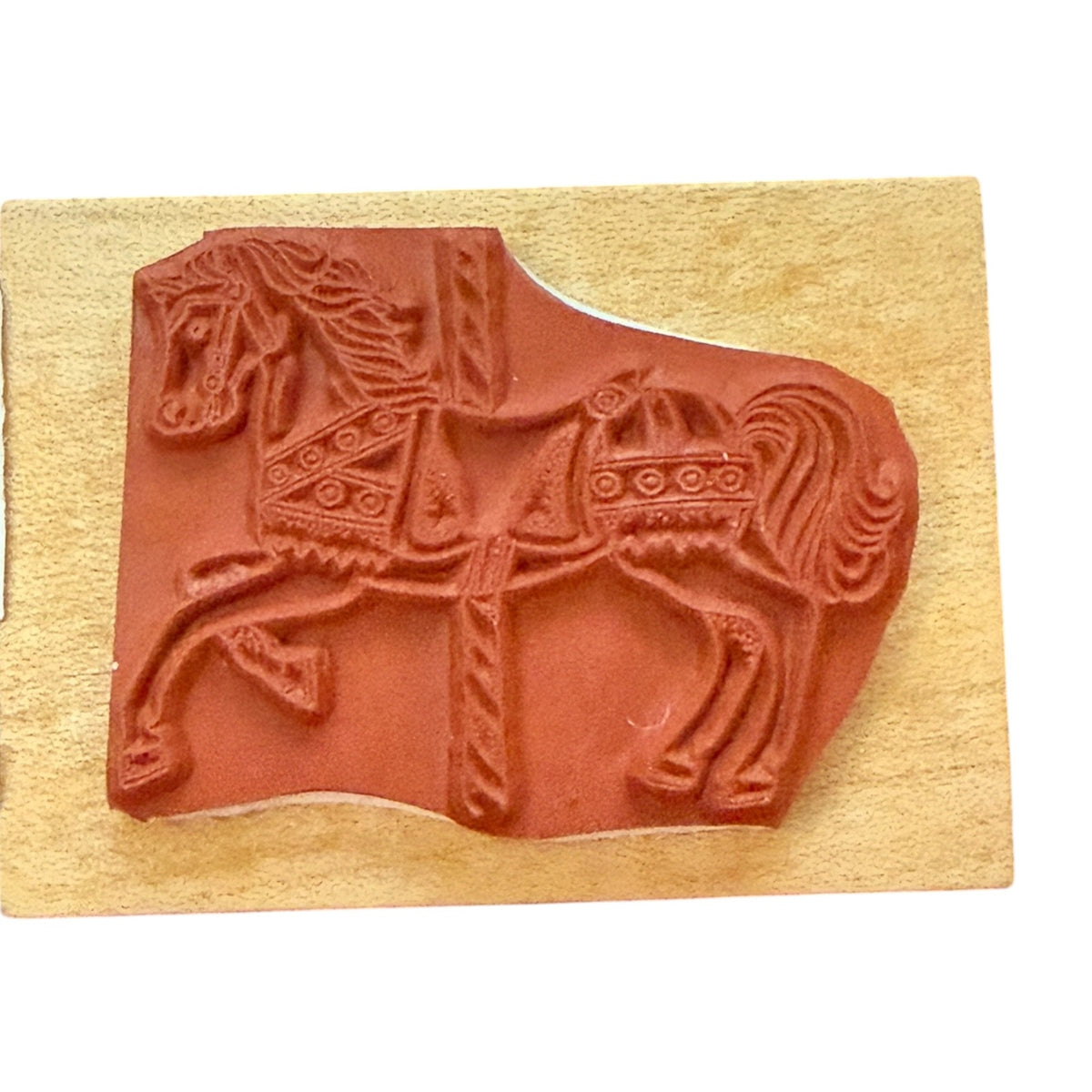 Comotion Carousel Horse EUC 837 Rubber Stamp