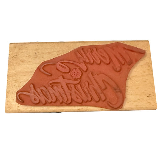 Rubber Stampede Posh Impressions Merry Christmas Z731F Rubber Stamp