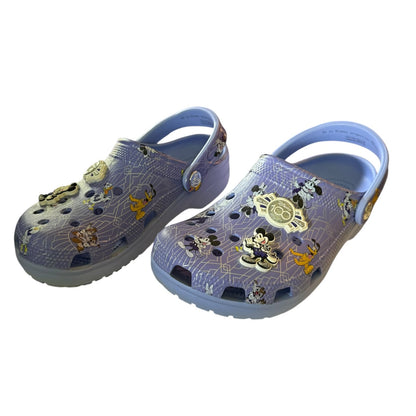 Crocs Disney Parks Purple 100th Anniversary Clog Shoe Size M 5 W 7