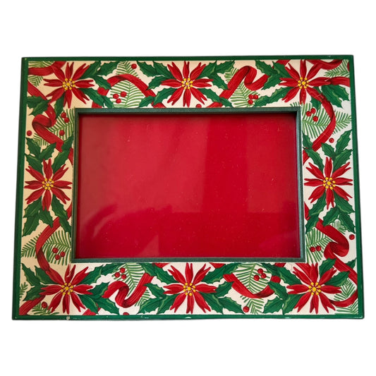 Tiffany & Co Christmas Holiday Poinsettia Picture Frame NEW