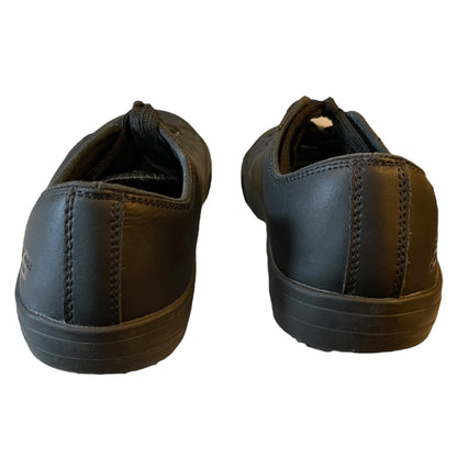 Skechers Work Black Leather Non Slip Relaxed Fit Shoes Size 9.5