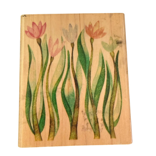 Inkadinkado Challis & Roos Floral Flower 8701X Large Rubber Stamp