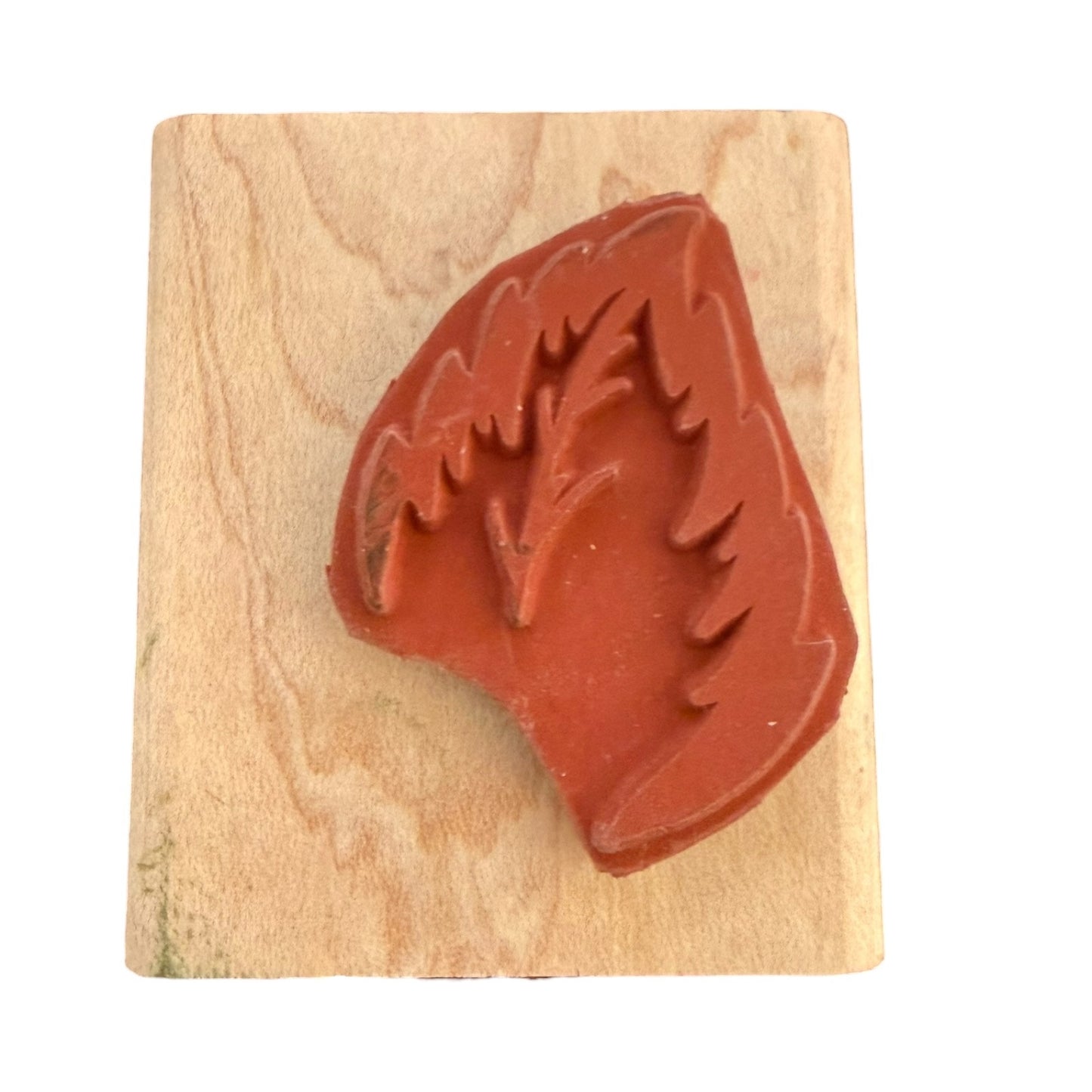 Stampin' Up! Vintage 1998 Leaf Outline Crafting Rubber Stamp