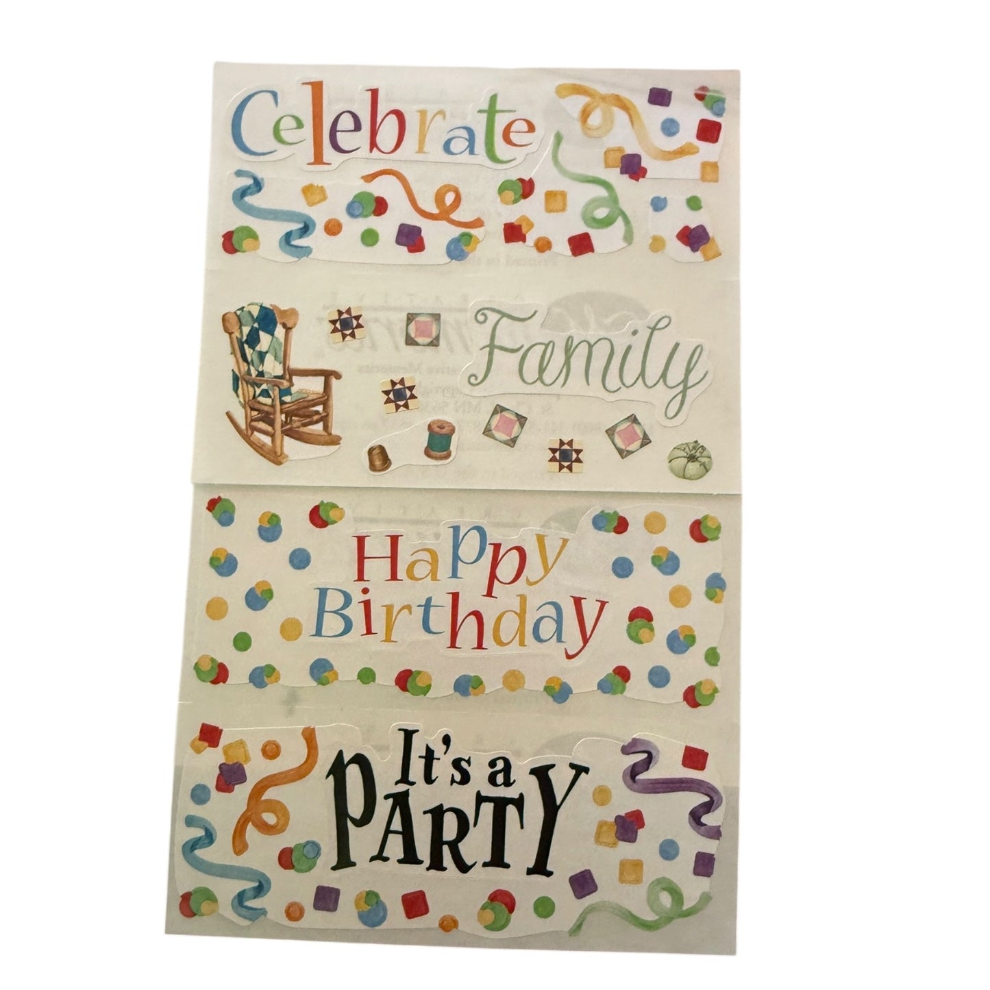 Creative Memories Vintage 2003 Seasons & Celebrations Stickers Collection