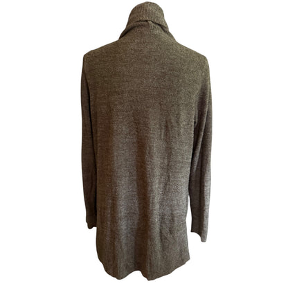 Max & Mia Olive Green Draped Front Cardigan Sweater Size Medium