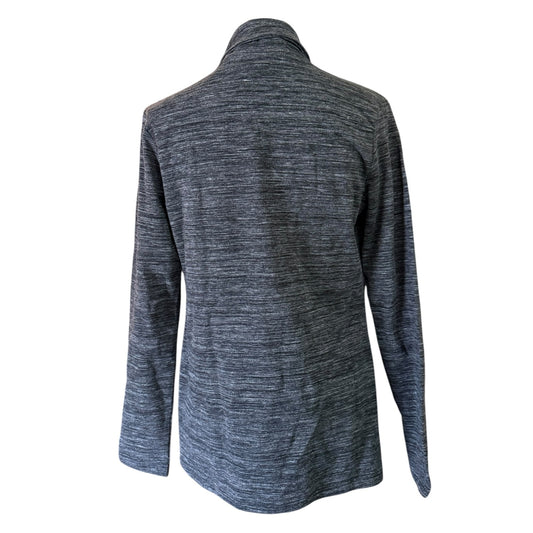 Danskin French Terry Bliss Wrap Jacket Black Melange Size Small