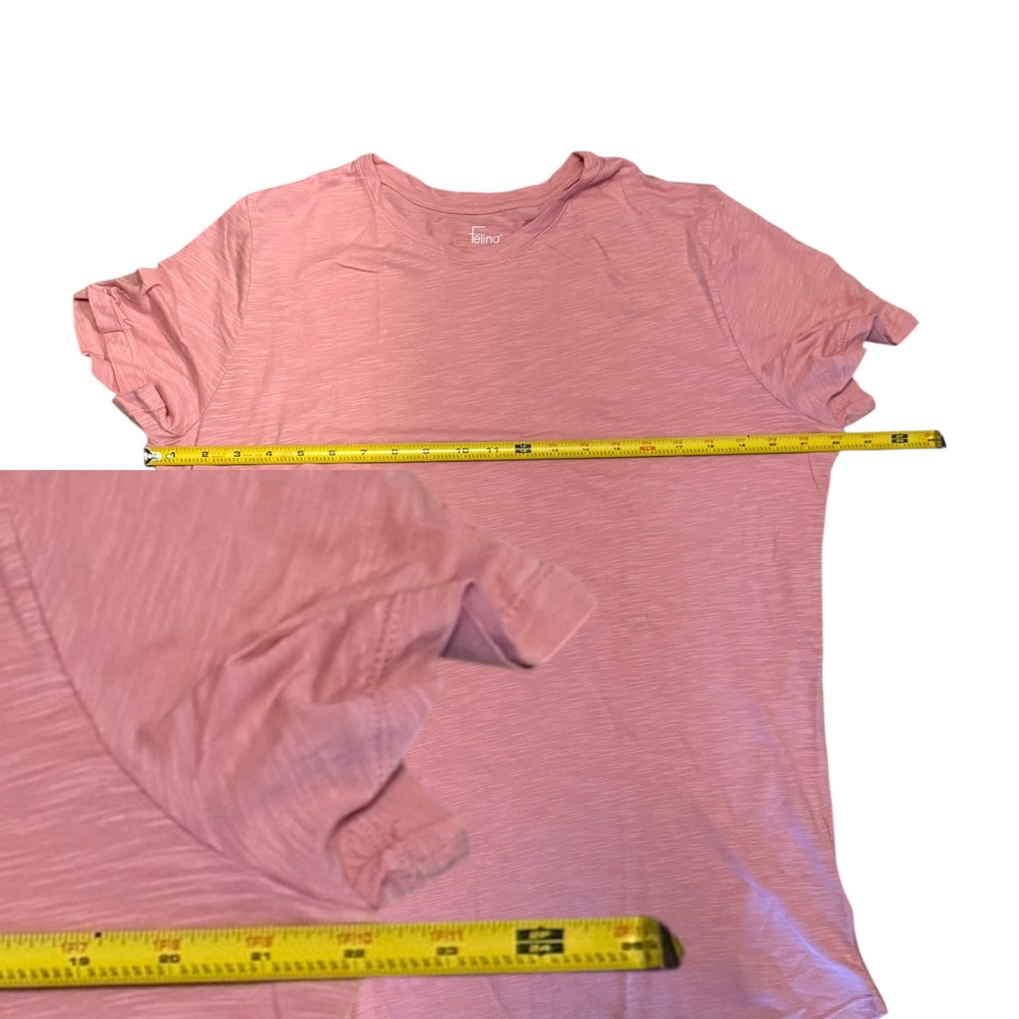 Felina Pink Cotton Blend Short Sleeve Shirt XX-Large