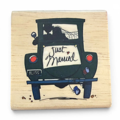 Stamps Etc Just Married CRI-122-B Rubber Stamp