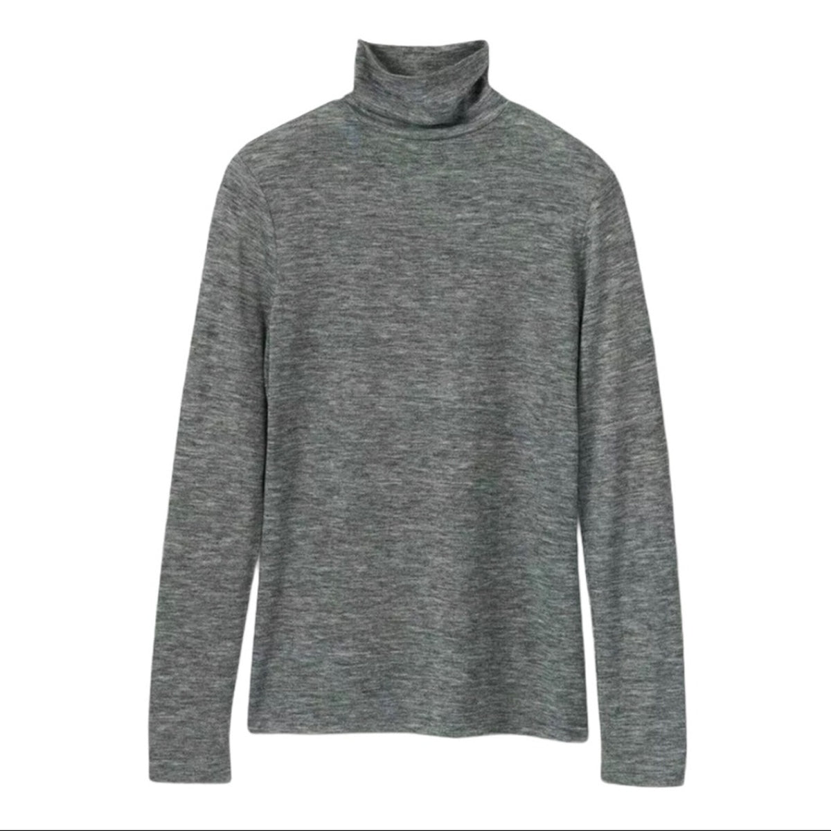 Gray turtleneck shirt on a white background
