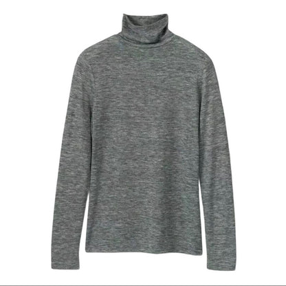 Gray turtleneck shirt on a white background