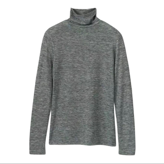 Gray turtleneck shirt on a white background
