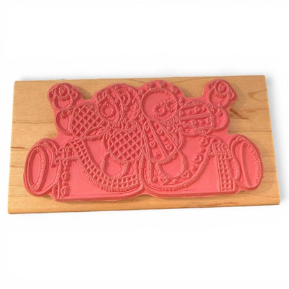 Finders Keepers Dolls With Birds 1995 FK633 Large Rubber Stamp