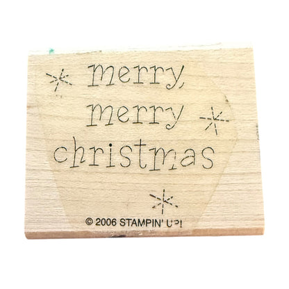 Stampin' Up! Merry Merry Christmas Holiday Card Making Crafting Rubber Stamp