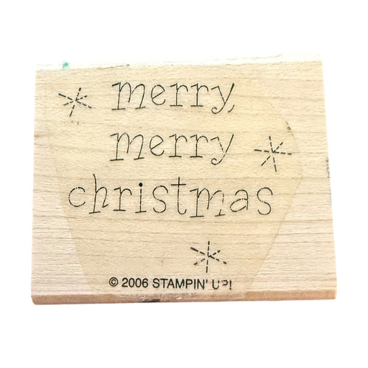 Stampin' Up! Merry Merry Christmas Holiday Card Making Crafting Rubber Stamp