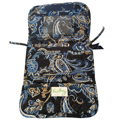Vera Bradley Windsor Navy Cotton Quilted Paisley Crossbody Wallet Purse