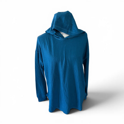 Chaser Taos Green Waffle Thermal Long Sleeve Hoodie Shirt Size XS