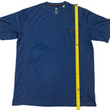 Length of blue Adidas shirt