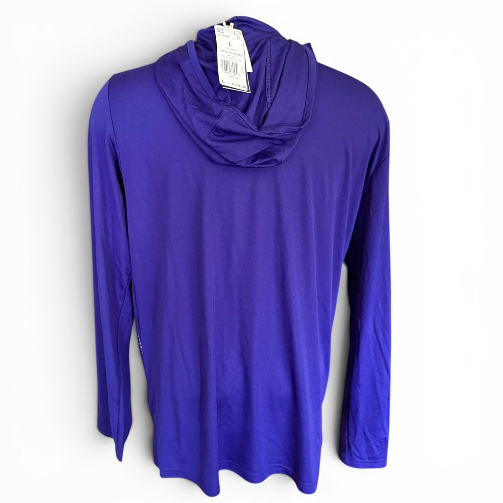 Purple long-sleeve hoodie  on a white background