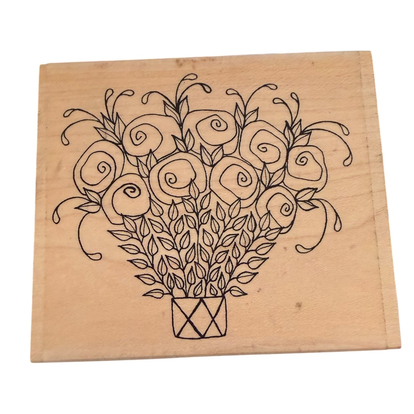 Impression Obsession Leigh Hannon Bouquet Of Flowers E2146 Rubber Stamp