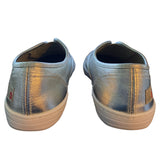 Back of silver shoes