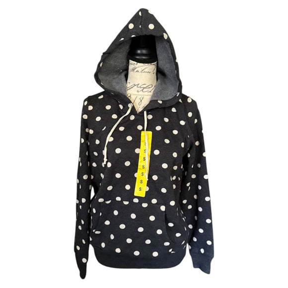 Front of gray polka dot shirt 1